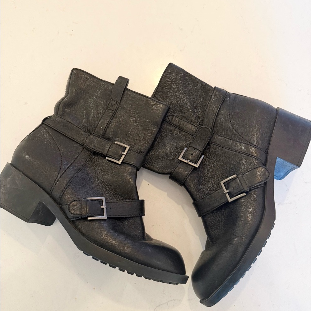 Cole Haan Black Nike Air Alix Moto Boot Black 10.5